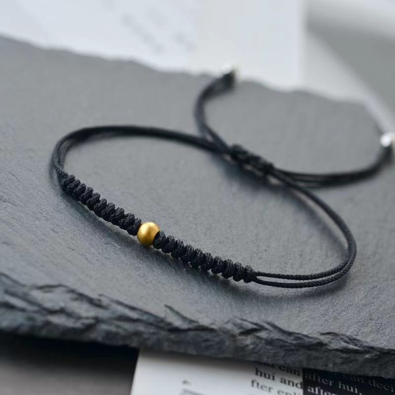 Vòng Đeo Tay. Vòng Tay Dây Bện Đính Hạt Mạ Vàng 14K Làm Quà Tặng Cho Bạn Thân