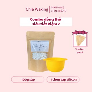 Wax sáp wax lông nóng chiewaxing và chén nấu sáp silicon dành cho nách, body, bikini