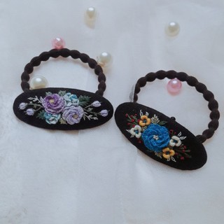 Cột tóc thêu tay handmade