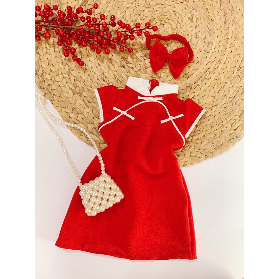 Ngọc Kids - Set váy sườn xám cho bé 6-25kg