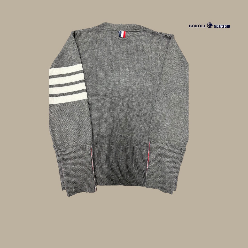 Áo khoác cardigan THOMBROWNE 4 sọc dệt kim toan thân dáng dài form rộng dày dặn bản trung cấp danh cho các cặp đôi | BigBuy360 - bigbuy360.vn