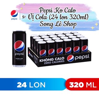 Nước ngọt Pepsi Không Calo Vị Cola (6 Lon/ 24 Lon 320ml)