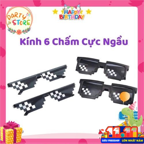Kính Mắt Nam Nữ Thời Trang Thug Life - Mắt Kính 6 Chấm Siêu Ngầu Loại 1