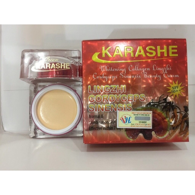 Kem KARASHE Collagen Linh Chi Đông Trùng Hạ Thảo 9 in 1 Cao Cấp 25g