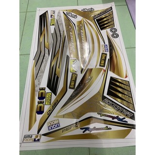 Tem exciter 135 R vàng gold đen
