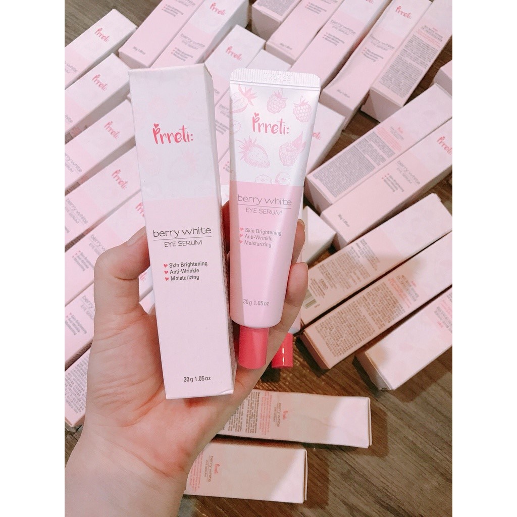 Tinh Chất Dưỡng Mắt Giảm quầng thâm ngừa nếp nhăn Prreti: Prreti Berry White Eye Serum 30ml