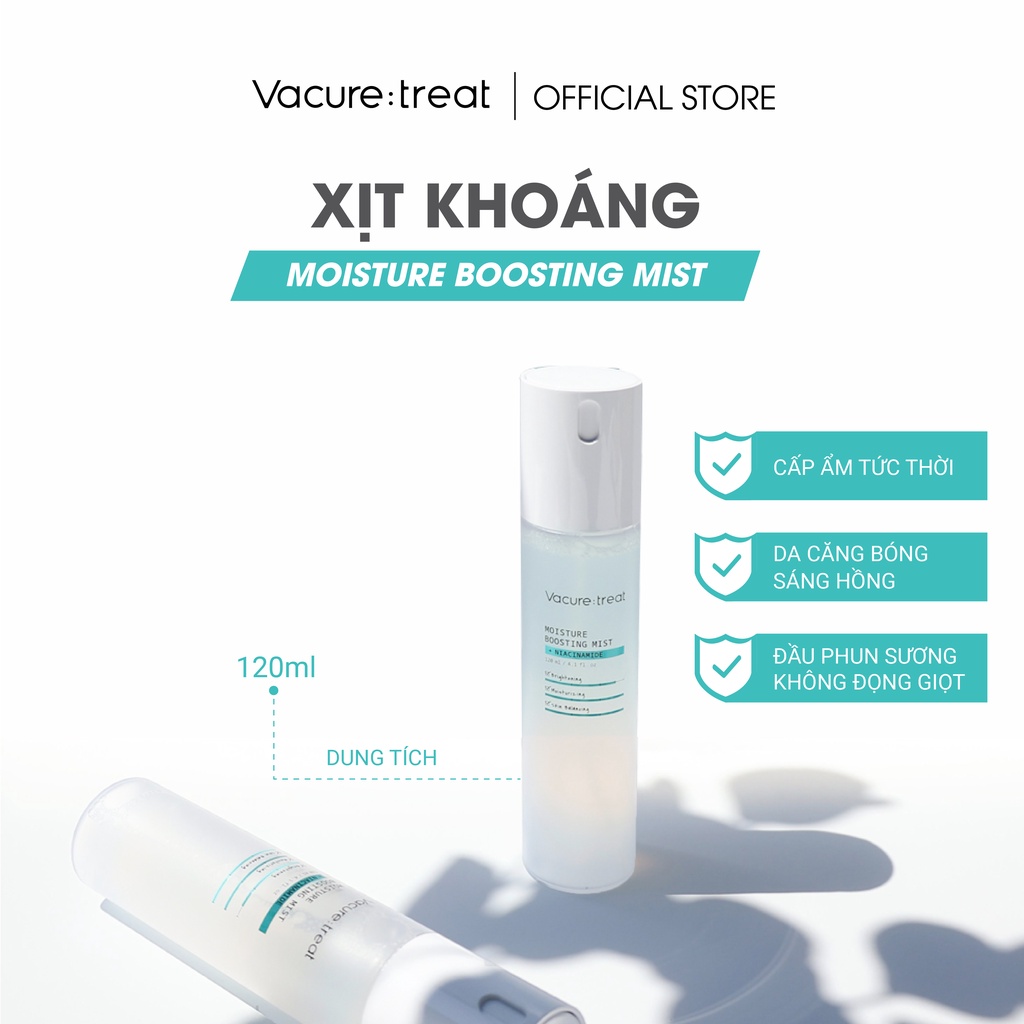 Combo Làm Sạch Sáng Da Vacure:treat Nước Tẩy Trang & Tẩy Da Chết Sủi Bọt & Xịt Khoáng