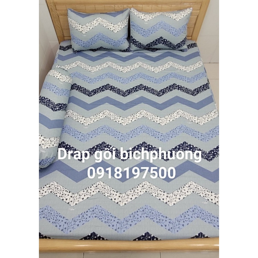 Bộ Drap Cotton Thắng Lợi 4 món {đủ size}inbox chọn màu