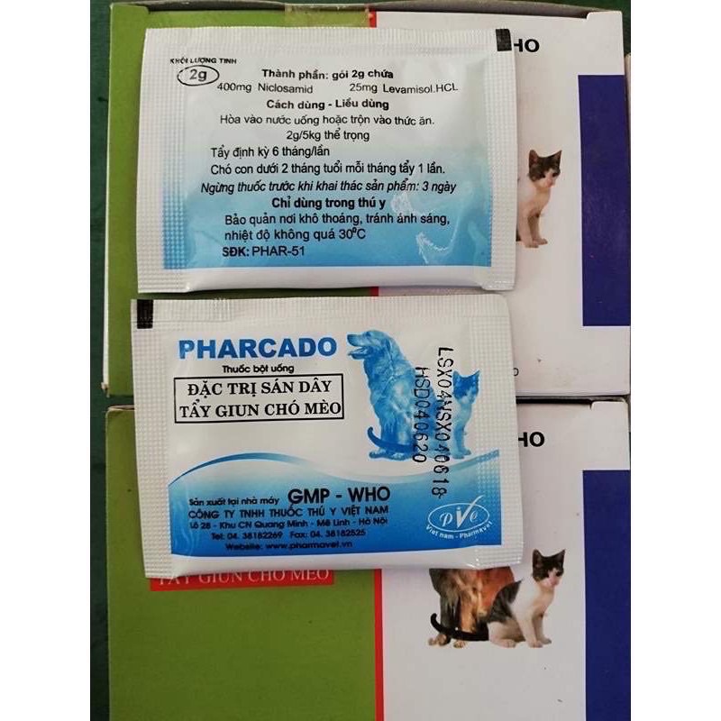 Bột PHARCADO 2g cho chó mèo