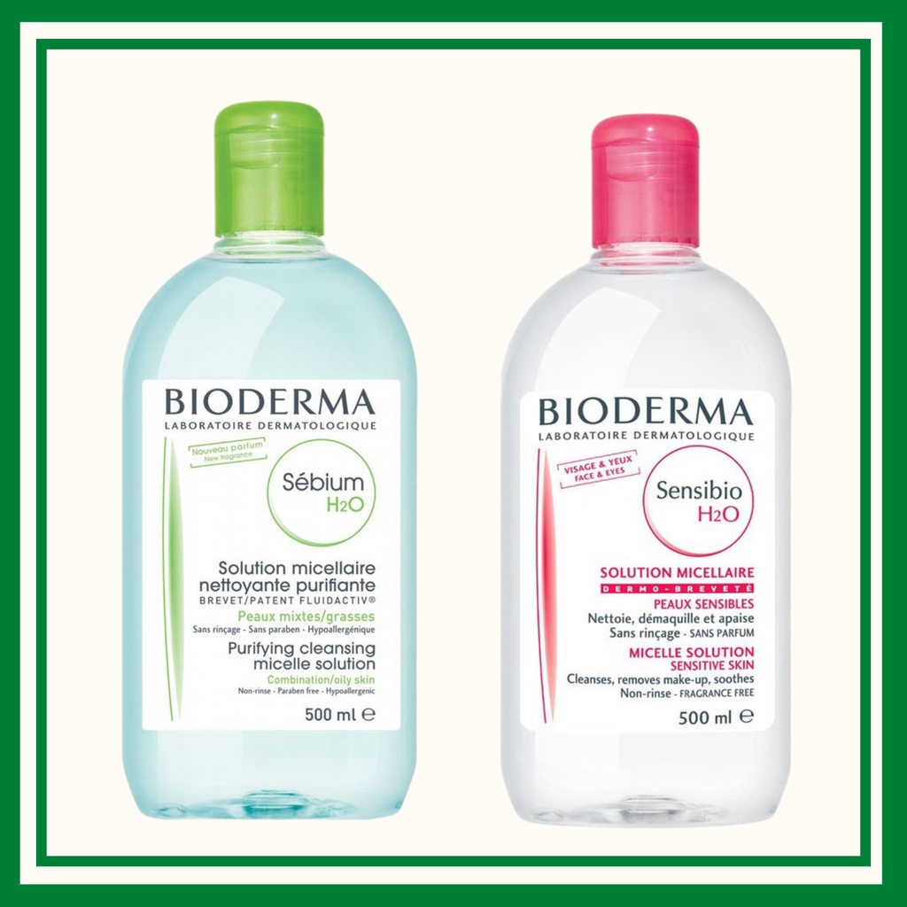 Tẩy Trang Bioderma 500ml Xanh/Hồng ( Các bản )