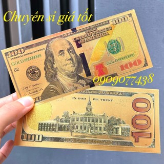 Tờ Tiền kỷ niệm 100 Usd Plastic mạ vàng đẹp mắt độc đáo