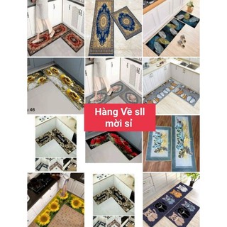 [ GIÁ GỐC ] thảm bếp bộ, thảm bếp 3d chùi chân 1bộ có 2miếng kích thước 40x120cm giá 45000₫