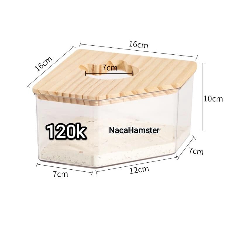 Nhà tắm hamster nắp gỗ