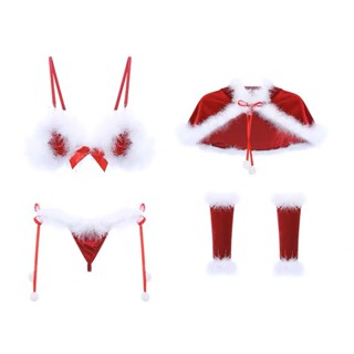   HỎA TỐC 1H   CHE TÊN SẢN PHẨM  SX923 - Bộ đồ lót bông tuyết cực xinh Noel Giáng sinh - Đồ ngủ Cosplay sexy - KELLYWANG 