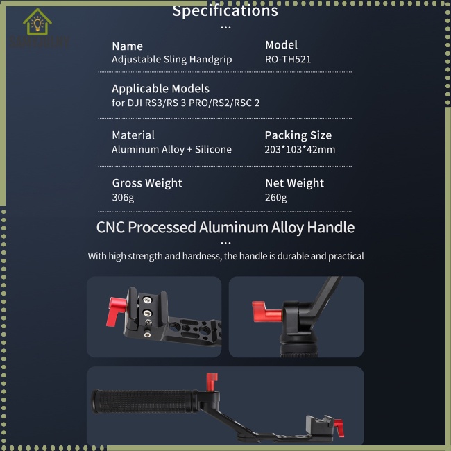 Tay Cầm Chống Rung Mở Rộng Tùy Chỉnh Góc Độ Cho Ronin Rs3 Pro Rsc 2