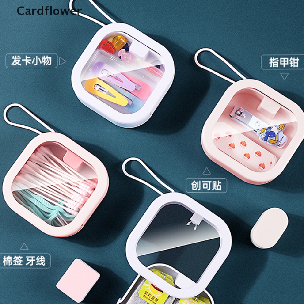 < Cardflower > Mới Hộp Đựng Tiền Xu / Kẹo Mini Hình Vuông Bằng Nhựa Trong Suốt Có Nắp Đậy