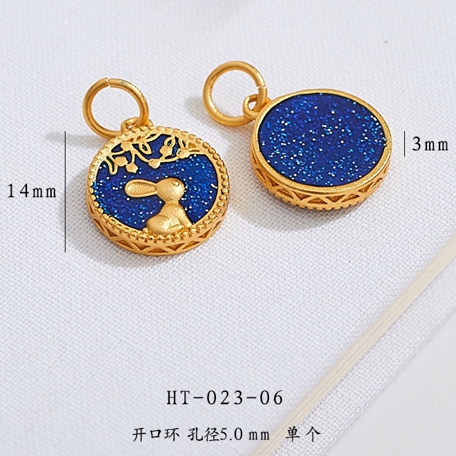 Vòng Đeo Tay Xỏ Hạt Màu Vàng Cát Dệt Thủ Công diy Hình Chú Thỏ Bầu Trời Sao Trời Xanh Cổ Điển