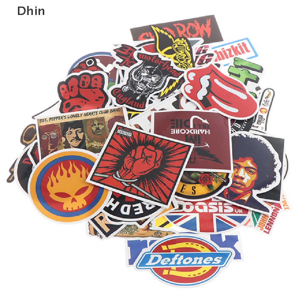 Bộ 50 Miếng Dán Trang Trí Ván Trượt / Guitar / Laptop Họa Tiết Graffiti Cá Tính