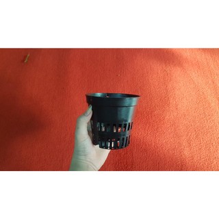 Combo 10 cái chậu lan đen nhiều lỗ phi 10cm.