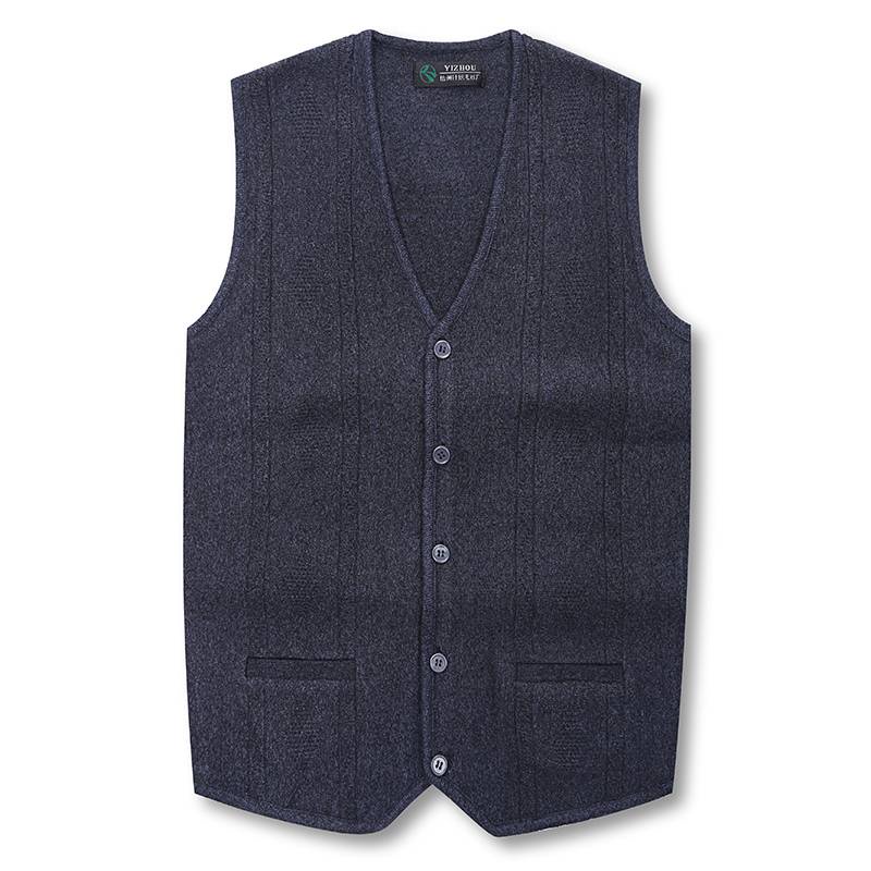 Áo len gile nam len gile nam Áo Khoác Cardigan Dệt Kim Mỏng Không Tay Mặc Ngoài Trời Mùa Xuân Thu Cho Đàn Ông Trung Niên