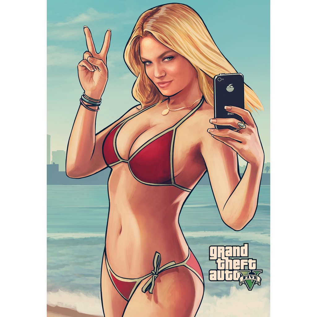 Poster game GTA phong cách retro