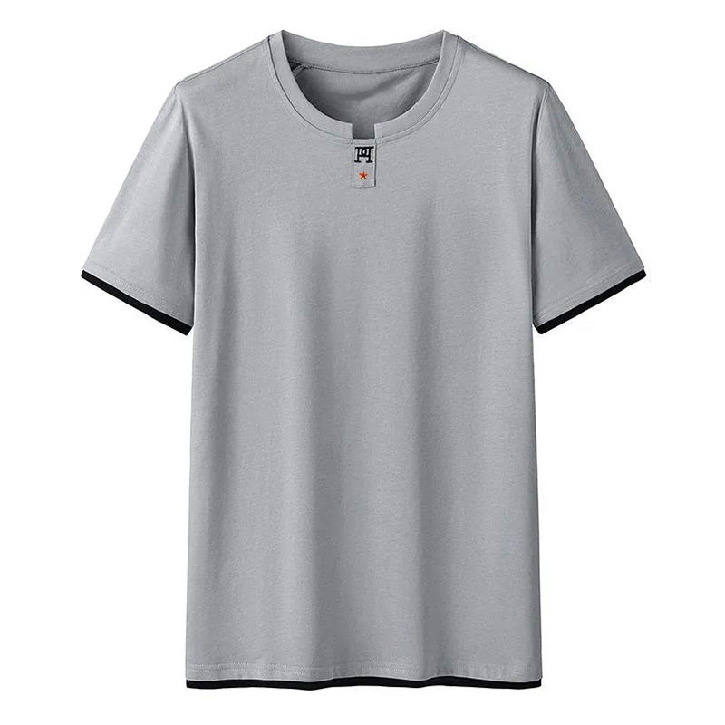 Áo Thun Lụa Lạnh Tay Ngắn Dáng Rộng Thời Trang Mùa Hè Cho Nam Giới
