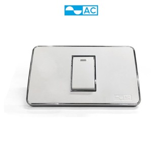 Mặt công tắc đơn Rival AC AR1S viền bạc (đã bao gồm hạt công tắc)