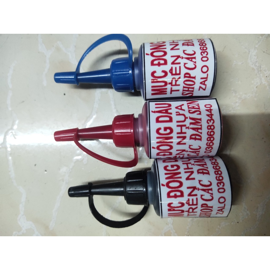 Mực đóng dấu DATE trên BAO BÌ sản phẩm lọ 25ml-ancol
