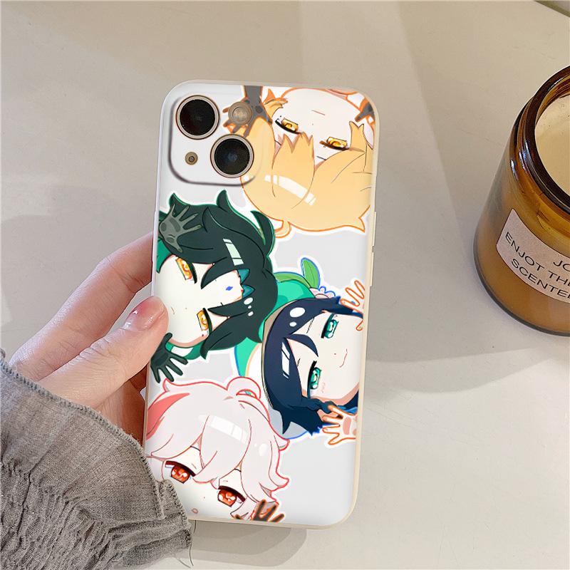 Ốp iphone cạnh vuông Hình Mona Jean Barbara Dễ Thương chống sốc 6/6splus/7/7plus/8/8plus/x/xr/xs/11/12/13/14/pro/max/plu