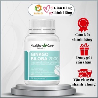 Bổ não healthy care ginkgo biloba úc 2000 100 viên