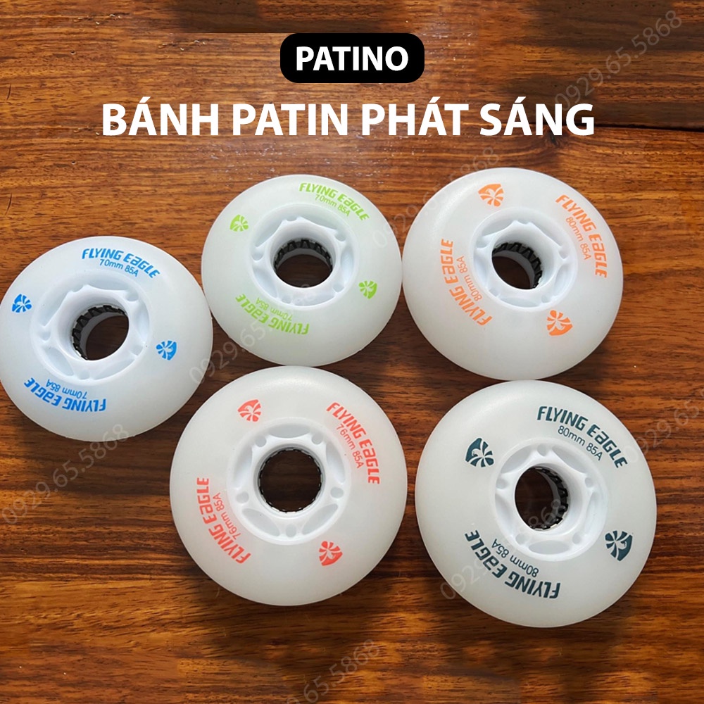 Bánh xe patin có đèn led (loại tốt), cao su có độ bám đường rất tốt