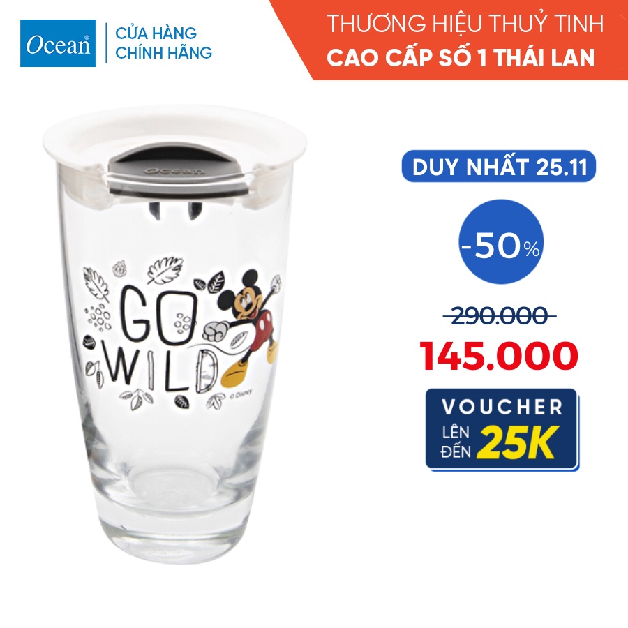 Ly thủy tinh Ocean nắp trượt 320ml