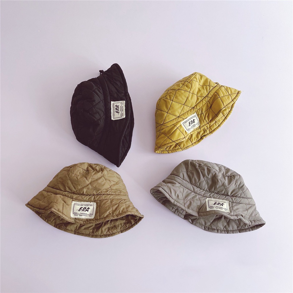 Mũ Bucket trơn vải xốp cho bé