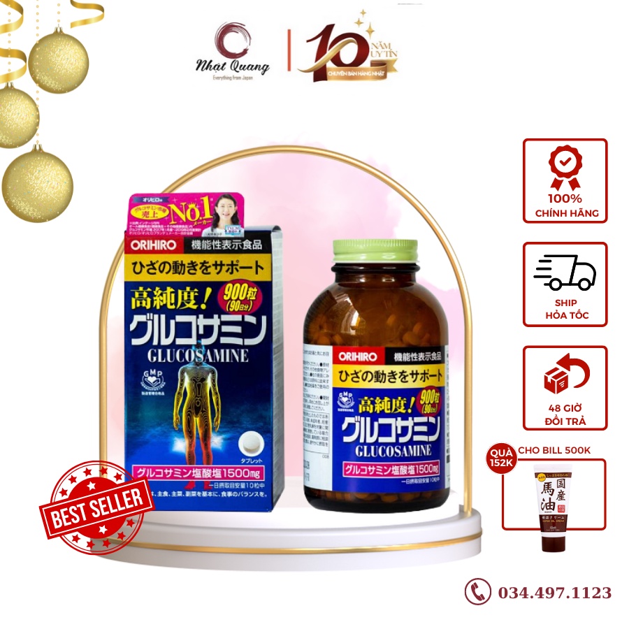 Viên uống xương khớp Glucosamine Orihiro Nhật Bản