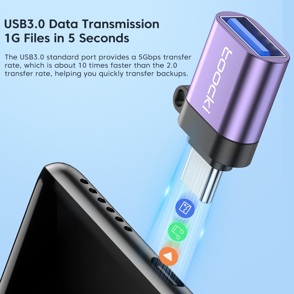 Đầu Chuyển Đổi OTG USB 3.0 Type C Đầu Đực Sang Đầu Cái Micro USB Type C Cho Samsung Xiaomi USB OTG