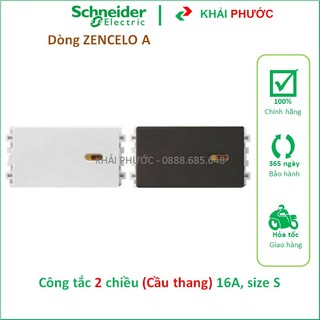 HẠT CÔNG TẮC ĐƠN 2 CHIỀU CẦU THANG SIZE S 16A ZENCELO A SCHNEIDER 8431S_2_WE_G19 8431S_2_BZ_G19 - KHẢI PHƯỚC ELECTRIC