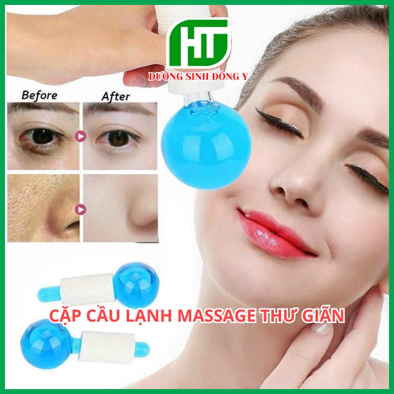 Hộp 2 Quả Cầu Lạnh Massage Mặt Thư Giãn, Se Khít Lỗ Chân Lông