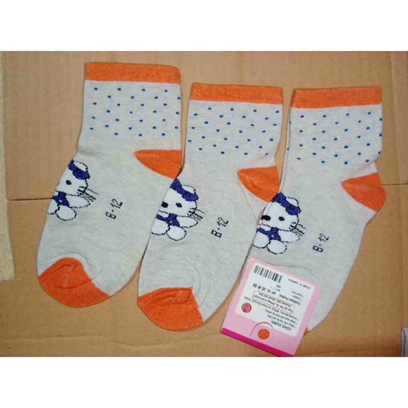 TẤT CAO CỔ MÈO KITTY dày dặn, giữ ấm chân cho bé gái 5-8 tuổi