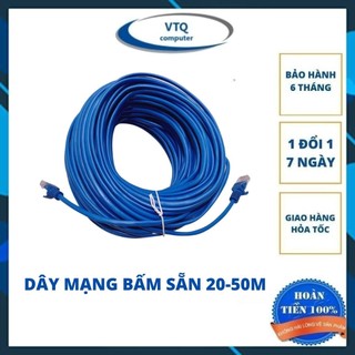 Dây cáp mạng internet bấm sẵn 2 đầu dài 10m, 15m, 20m,25m, 30m (màu ngẫu nhiên).shopphukienvtq