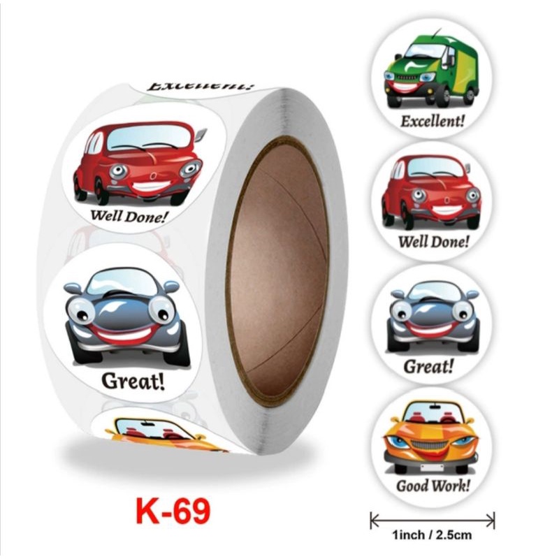 Cuộn 500 stickers khen thưởng - hình dán khen thưởng