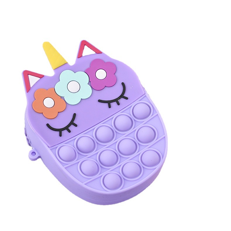 Túi Đeo Chéo Bằng Silicon Hình Kỳ Lân Dễ Thương Cho Bé