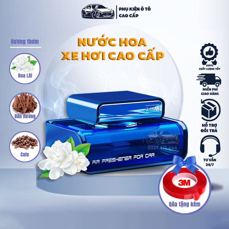 Nước Hoa Ô Tô Cao Cấp DUKE Chính Hãng Nhập Khẩu Pháp, chiết xuất 100% nhiên thiên, chống say xe hơi, khử mùi ô tô (80ml)