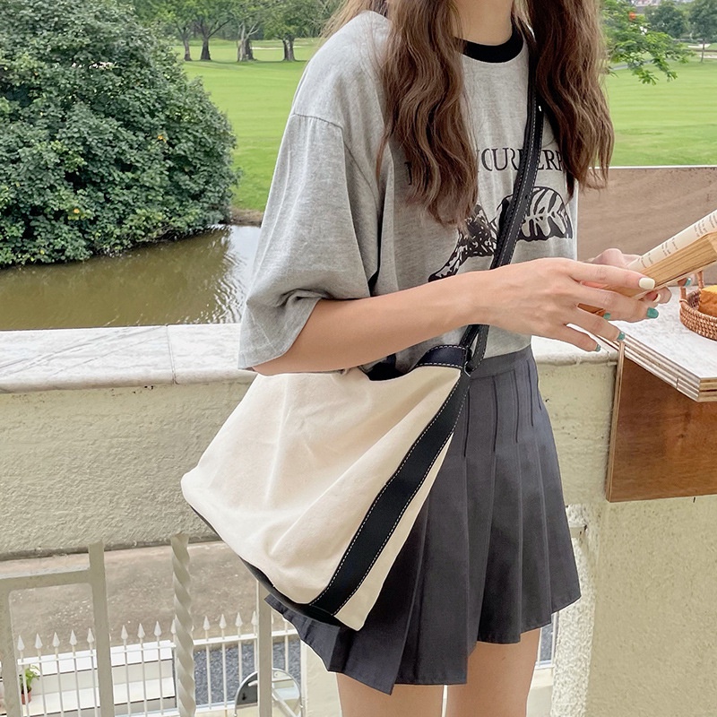 Túi Xách Mua Sắm Cỡ Lớn Thiết Kế Đơn Giản Thời Trang Xu Hướng Nhật Hàn Cho Nữ