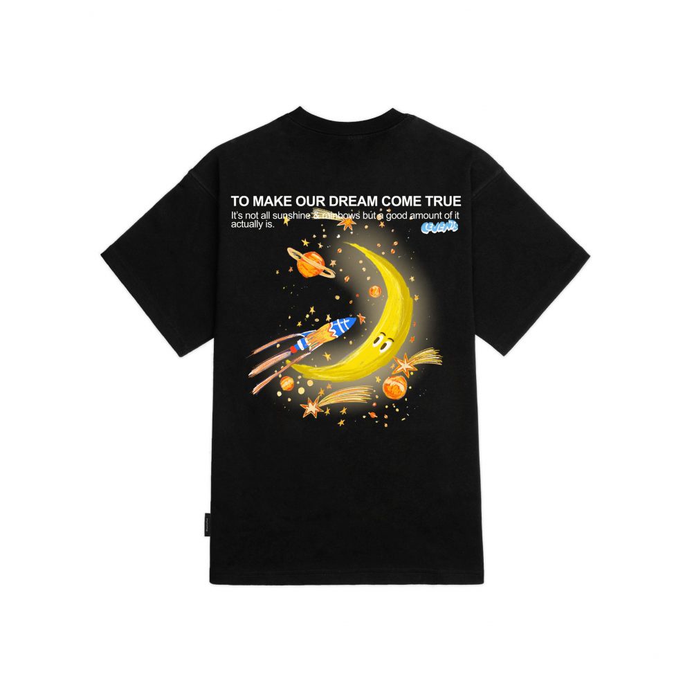 Áo Thun LEVENTS DREAM COME TRUE Black Nam, Áo Phông Levent Nữ Tay Ngắn Kiểu Lỡ Local Brand Form Rộng Unisex | 2tx.resell