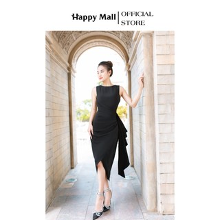 Đầm ôm body HAPPY MALL H.DO018 xếp thân vải lụa tuyết