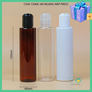 Chai 150ml vai ngang nắp press