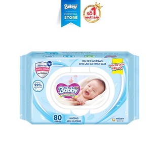 Khăn ướt bobby 80 tờ có nắp