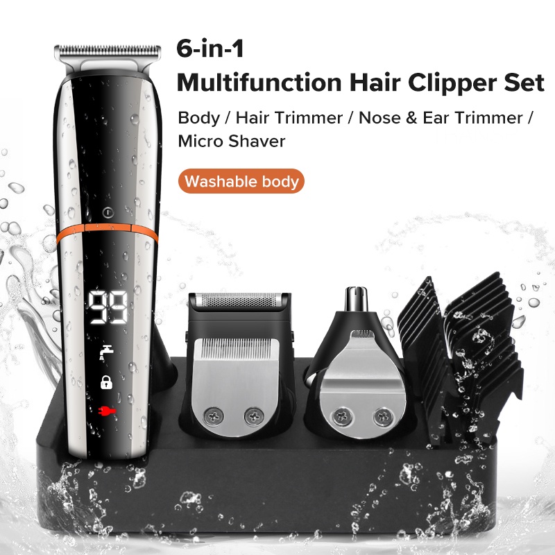 Máy cạo râu cắt tóc / cạo râu UBEATOR thiết kế 5 trong 1 có thể sạc lại tiện dụng cho nam