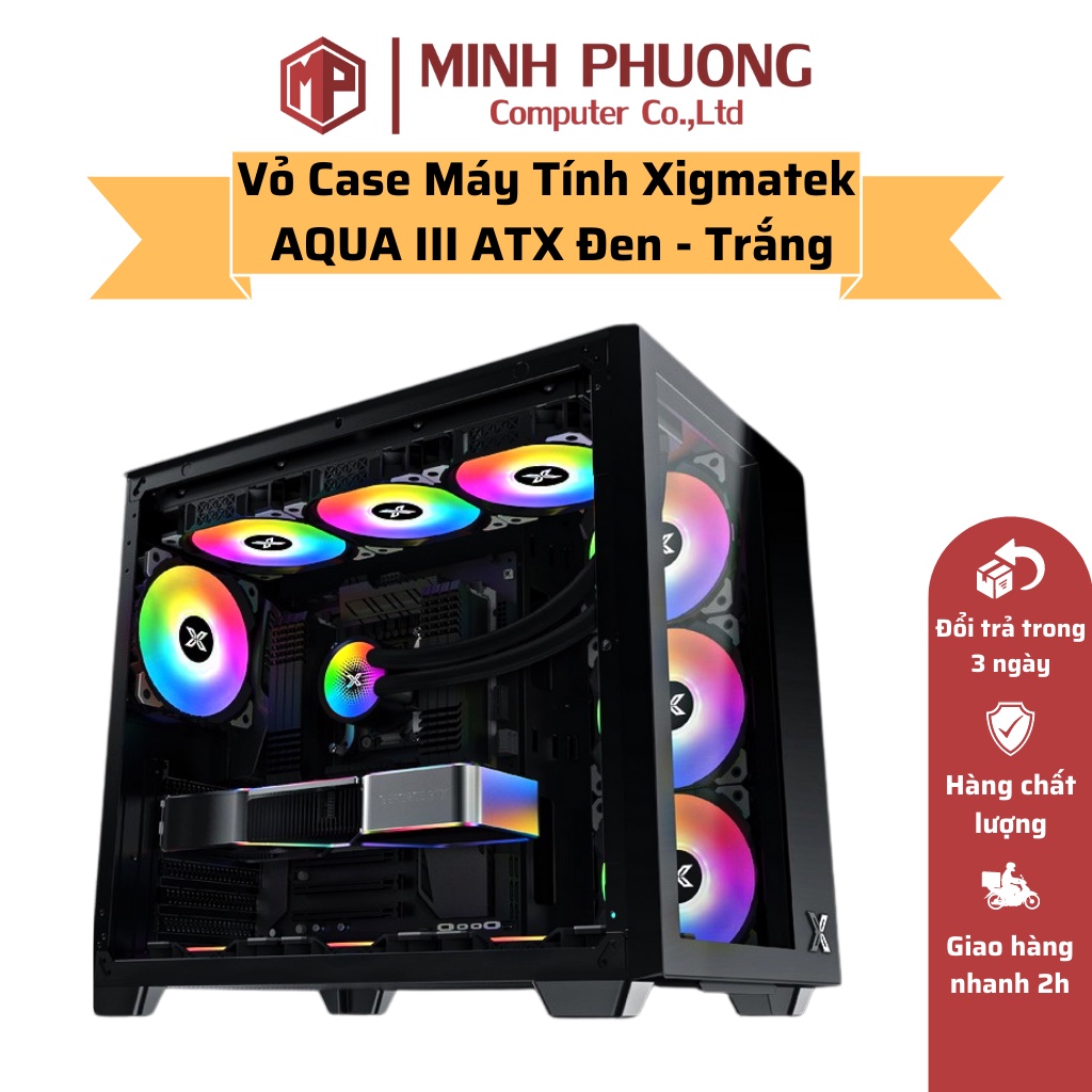 Vỏ Case Máy Tính XIGMATEK  AQUA III Gaming ATX Đen - Trắng | BigBuy360 - bigbuy360.vn