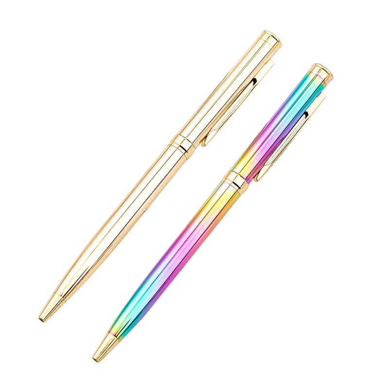Bút bi kim loại bút bi xoay bằng thép không gỉ cho văn phòng trường học điểm viết sáng 1.0mm
